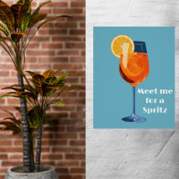 Heure Heureuse Cocktail Italien Vintage Rétro Abst