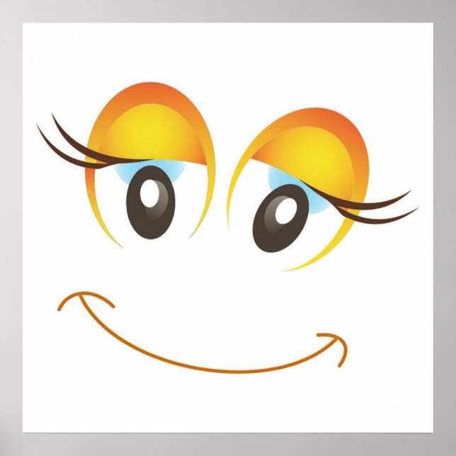 POSTER HEUREUSE FILLE FACE (Devant)