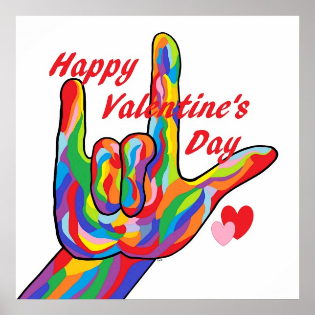 POSTER HEUREUSE SAINTE-VALENTIN ASL (Devant)
