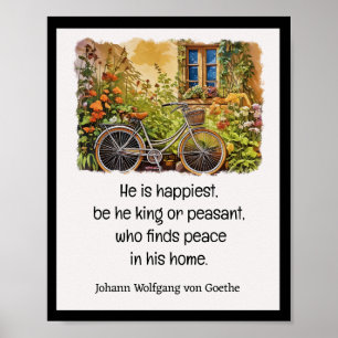 Poster HEUREUX À LA MAISON Johann Wolfgang von Goethe