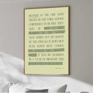 Poster Heureux celui qui fait confiance au Seigneur
