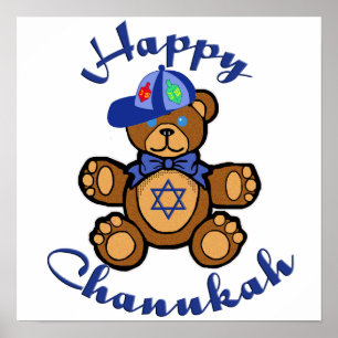 Poster Heureux Chanukah Teddy Bear