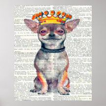 HEUREUX CHIHUAHUA TRAVERSÉ - IMPRIMER ART VINTAGE