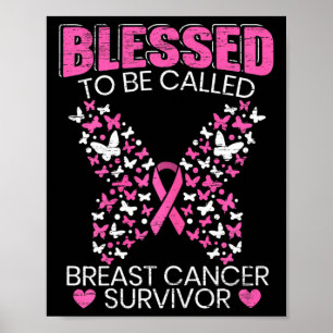 Poster Heureux D'Être Appelé Cancer Du Sein Survivant Pin