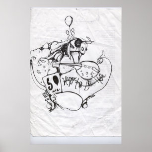 Poster heureux d'être ici