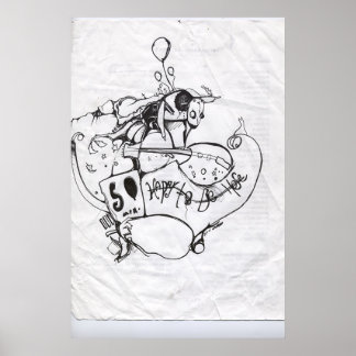 Poster heureux d'être ici