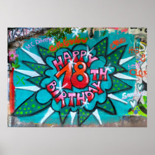 Poster Heureux Graffiti du 18ème anniversaire