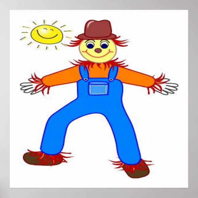 POSTER "HEUREUX HALLOWEEN" SCARECROW (Devant)