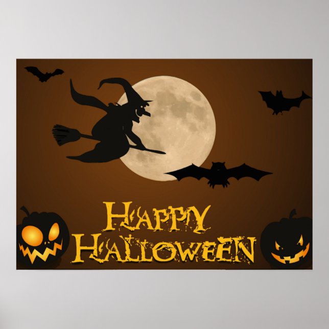 POSTER "HEUREUX HALLOWEEN" TÉMOIN VOL (Devant)