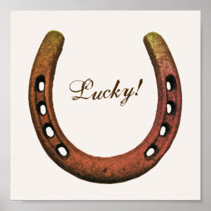 Poster Heureux ! Horseshoe Print