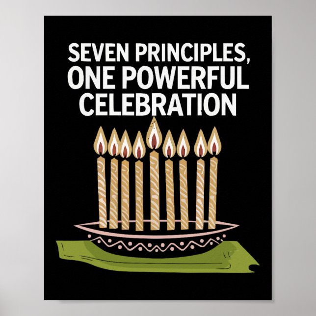 Poster Heureux Kwanzaa bougies Afrique Fête Afrique Améri (Devant)