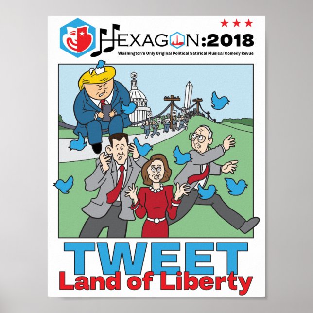 Poster Hexagon 2018 : Tweet Terre de Liberté (Devant)