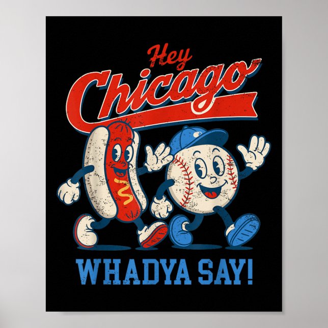 Poster Hey Chicago Whadya Dire Baseball Et Hot Chien 4e D (Devant)