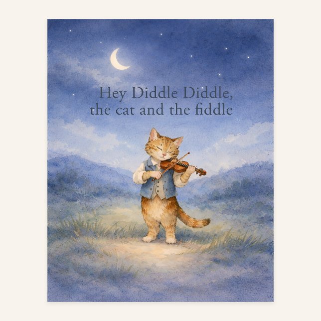 Poster Hey Diddle Diddle – Le Chat et le Violon   (Créateur téléchargé)