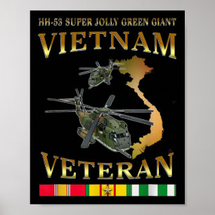 Poster Hh-53 Super Jolly Green Giant Helicopter Vietnam V