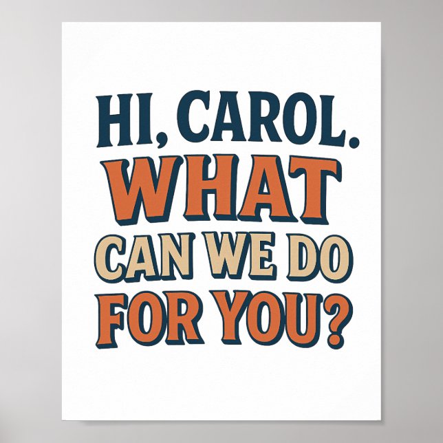 Poster Hi, Carol! What Can We do For You? Pluribus Insp. (Devant)