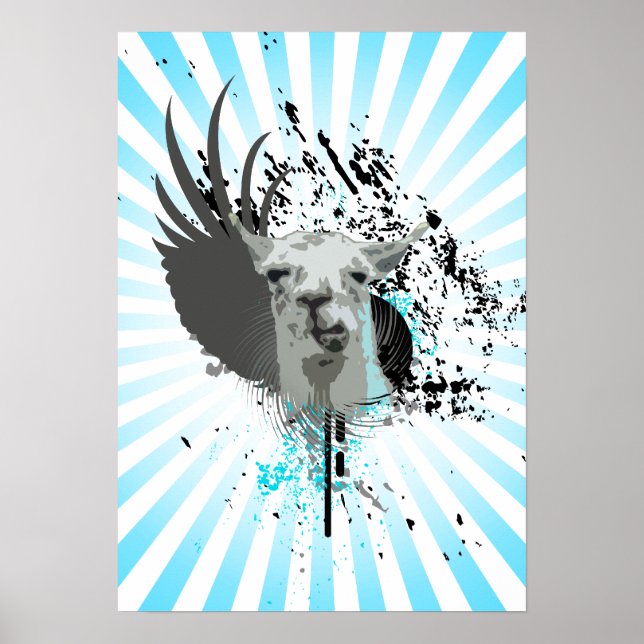Poster hi-fi llama. (Devant)