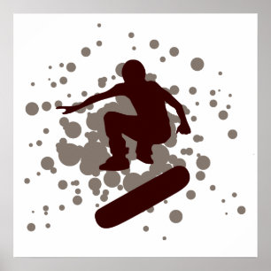 Poster hi-fi skateboard : bulles :