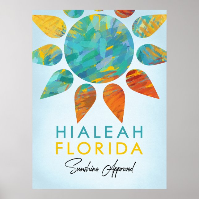 Poster Hialeah Floride Sunshine Travel (Devant)