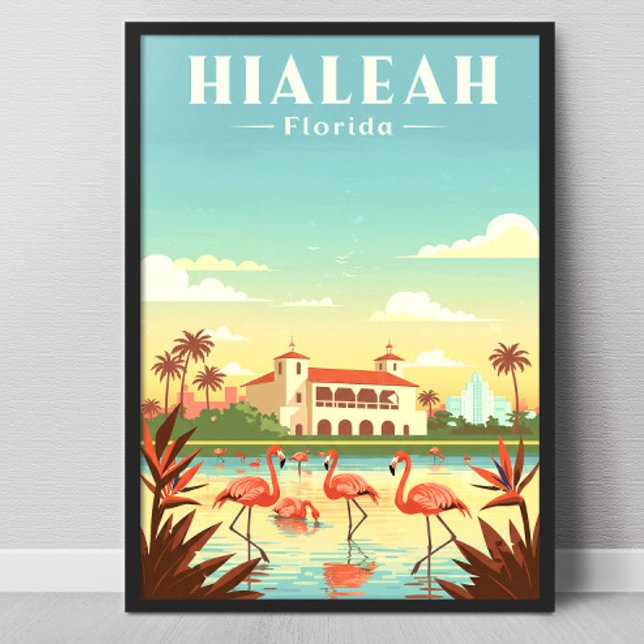 Poster Hialeah Floride vintage (Créateur téléchargé)