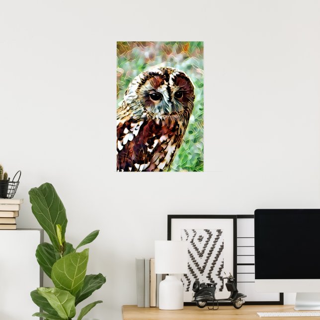 POSTER HIBOU (Bureau à domicile)