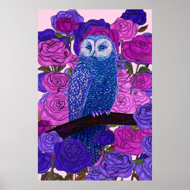 Poster Hibou perspicace (Devant)