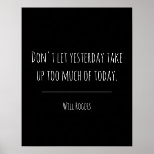 Poster Hier inspiré citent aujourd'hui