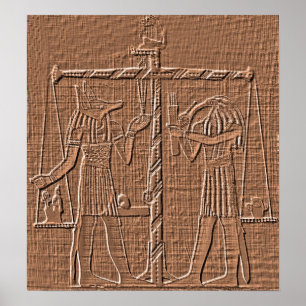 Poster Hiéroglyphe égyptien de la vie