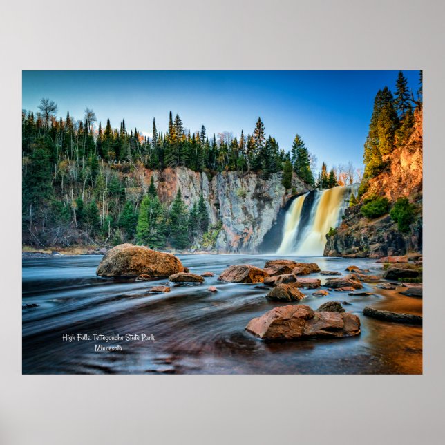 Poster High Falls, Tettegouche Park, Minnesota (Devant)