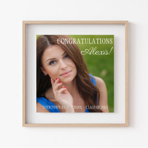 Poster High School Graduation Photo Congratulations Name
