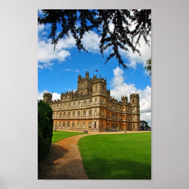 Poster Highclere Castle Downton Abbey Angleterre Royaume- (Devant)
