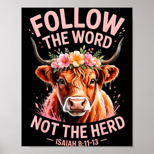 Poster Highland Cow Christian  (Devant)