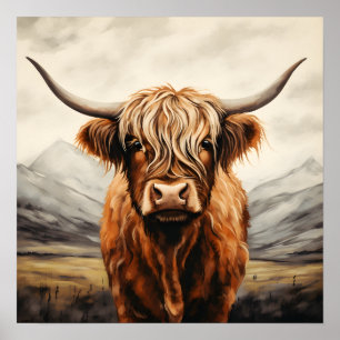 Poster Highland Cow Wall Art