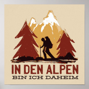 Poster Hiking German 