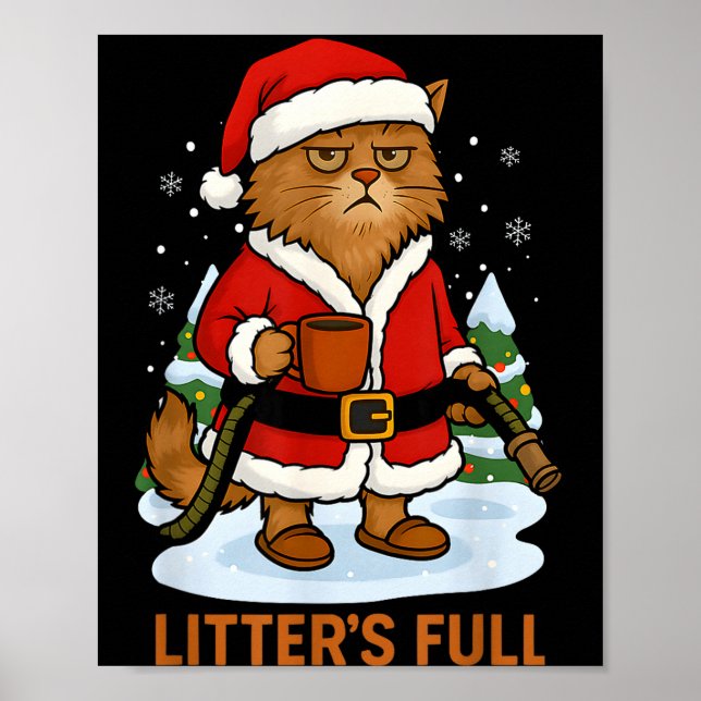 Poster Hilarious Litter’s Full Funny Coffee Cat Lovers Ch (Devant)