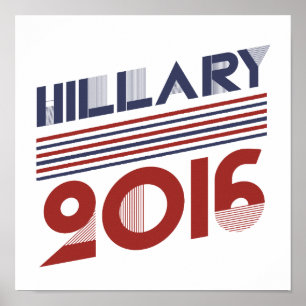 POSTER HILLARY 2016 STYLES VINTAGES - .PNG