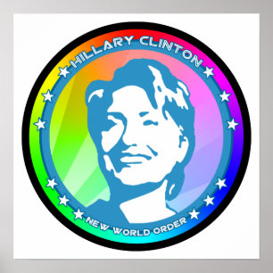 Poster hillary clinton. arc-en-ciel.