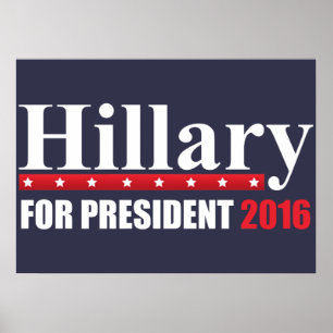 Poster Hillary Clinton pour le président