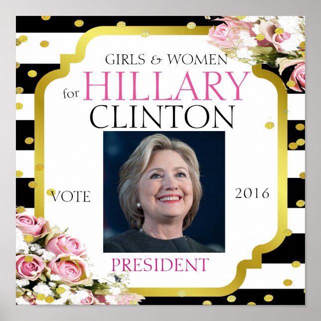 Poster Hillary Clinton pour le président 2016 (Devant)
