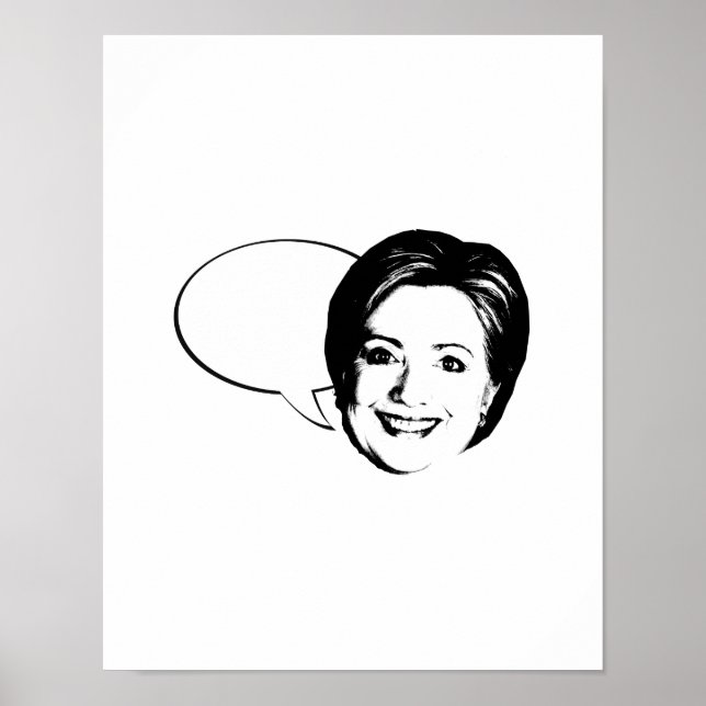 Poster HILLARY CLINTON TALK BUBBLE -.png (Devant)