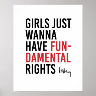 Poster Hillary - Les Filles Veulent Juste Avoir Des Droit