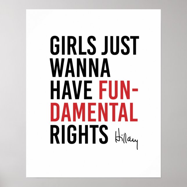 Poster Hillary - Les Filles Veulent Juste Avoir Des Droit (Devant)