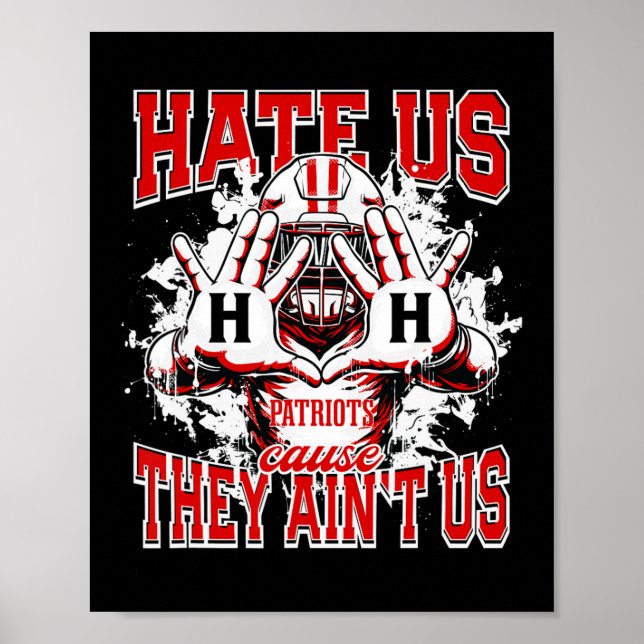 Poster Hillcrest Patriots Logo Nous Hait Parce Qu'Ils Ont (Devant)