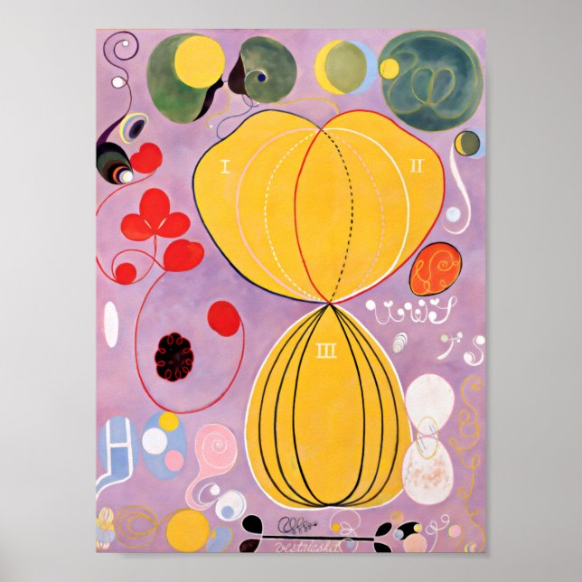 Poster Hilma Af Klint Groupe IV No 7 Les Dix Plus Grands (Devant)