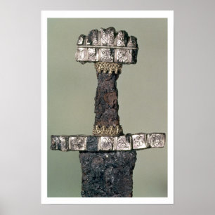 Poster Hilt d'une épée viking trouvée à Hedeby, Danemark,