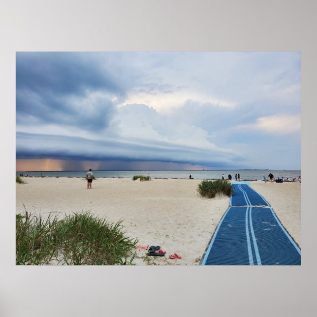 Poster Hilton Head Island Beach Thunderstorm Boardwalk (Devant)
