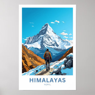 Poster Himalayas Népal Imprimer