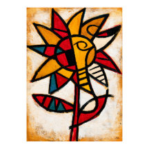 Himawari Tournesol Tribal Abstraction