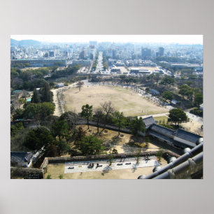 Poster Himeji, Japon (Vue du château haut)