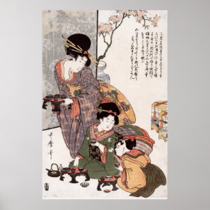 Poster Hinamatsuri (Fête des Filles) Kitagawa Utamaro